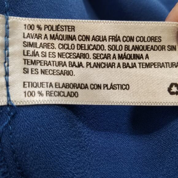 Merona-Women's Career Casual Blue A-Line Sheath Cap Sleeves Knee Length Size M - Picture 7 of 7